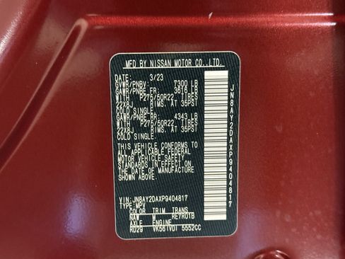 Used 2023 Nissan Armada Platinum w/ Captain's Chairs Package RWD image 29