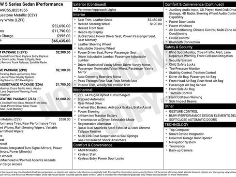 Used 2018 BMW 530e w/ Premium Package 2 image 11