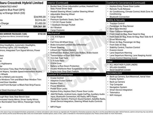 New 2026 Subaru Crosstrek 2.5i Limited w/ Crosstrek Mirror Package image 6