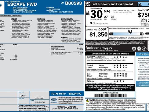 Used 2020 Ford Escape S FWD image 21