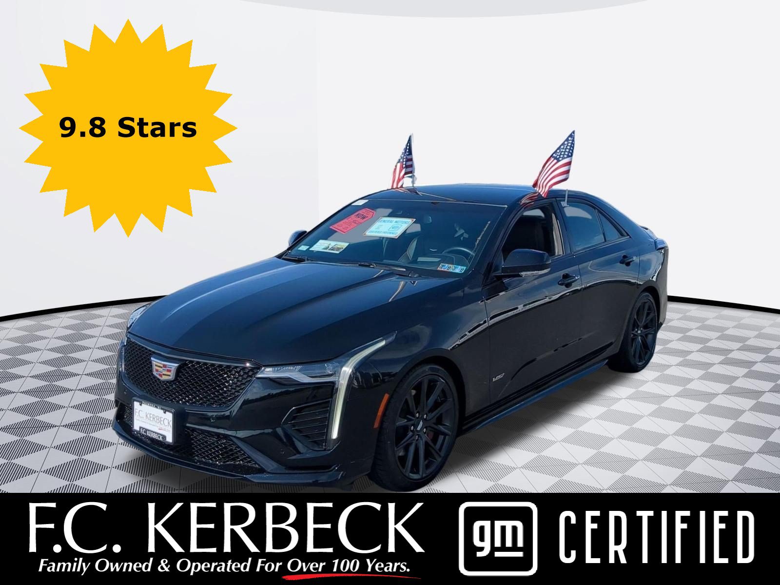 Certified 2022 Cadillac CT4 V w/ Technology Package RWD image 1