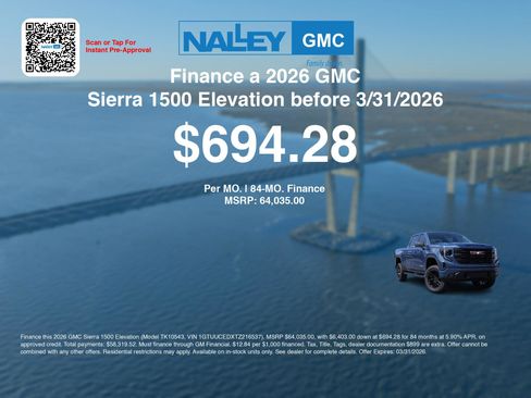 New 2026 GMC Sierra 1500 Elevation w/ X31 Off-Road Package image 7