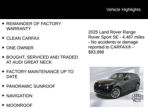 Used 2025 Land Rover Range Rover Sport SE AWD/4WD image 9