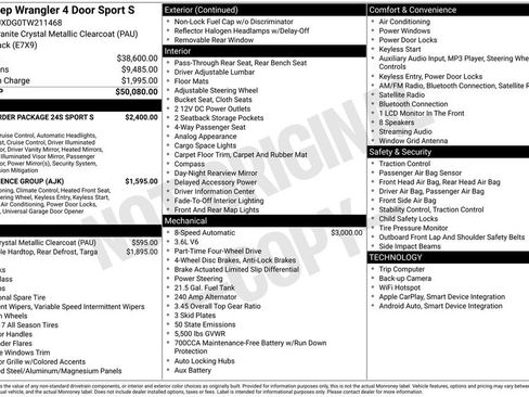 New 2026 Jeep Wrangler Unlimited Sport AWD/4WD image 27