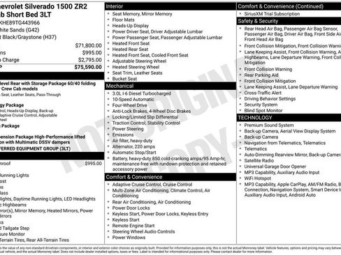 New 2026 Chevrolet Silverado 1500 ZR2 AWD/4WD image 28