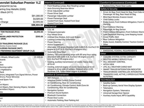 New 2026 Chevrolet Suburban Premier w/ Sun And Tow Package image 10