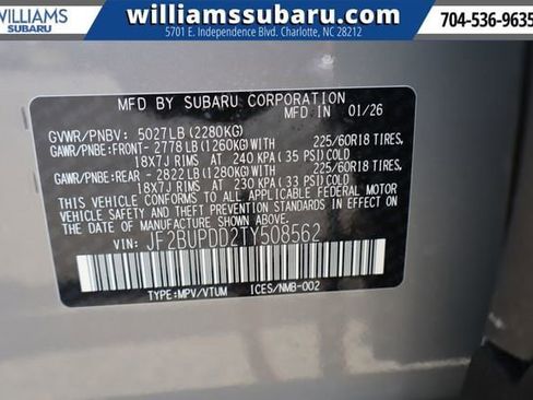 New 2026 Subaru Outback Limited w/ Premium/Limited Plus Package AWD/4WD image 25