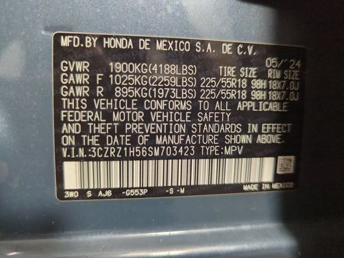 Certified 2025 Honda HR-V Sport image 25