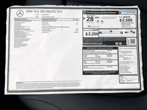 New 2026 Mercedes-Benz GLA 250 GLA 250 image 19