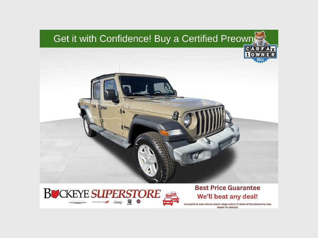 Certified 2020 Jeep Gladiator Sport w/ Quick Order Package 23S AWD/4WD 360° Tour