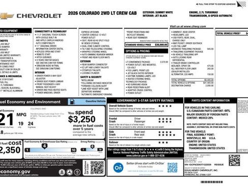 New 2026 Chevrolet Colorado LT w/ LT Convenience Package RWD image 4