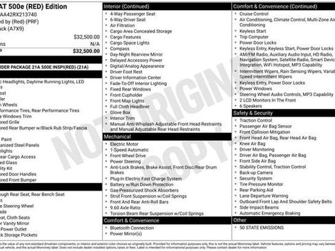 New 2024 FIAT 500 e (RED) image 4