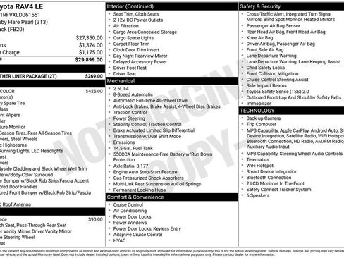 Used 2020 Toyota RAV4 LE w/ All Weather Liner Package AWD/4WD image 6