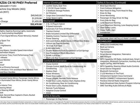 Certified 2024 MAZDA CX-90 Plug-In Hybrid w/ Preferred AWD/4WD image 5