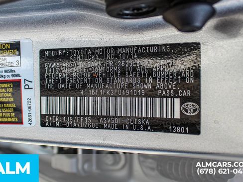 Used 2015 Toyota Camry SE w/ Moonroof Package FWD image 35
