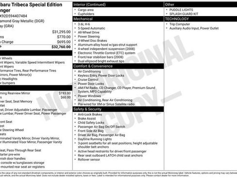 Used 2009 Subaru Tribeca Special Edition image 8