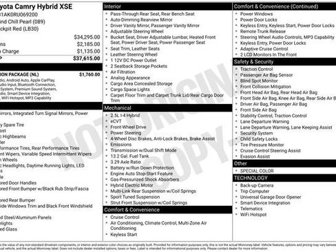 Used 2024 Toyota Camry XSE w/ Navigation Package FWD image 27