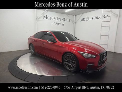 Used 2019 INFINITI Q50 Red Sport 400 w/ Sensory Package RWD image 1