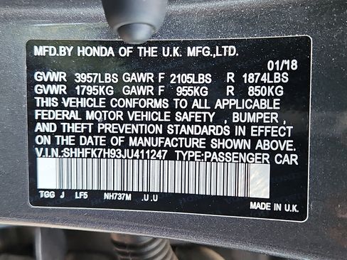 Used 2018 Honda Civic Sport Touring image 30