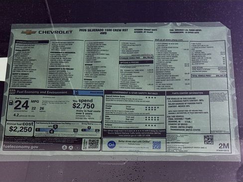 New 2026 Chevrolet Silverado 1500 RST w/ Dark Appearance Package AWD/4WD image 20