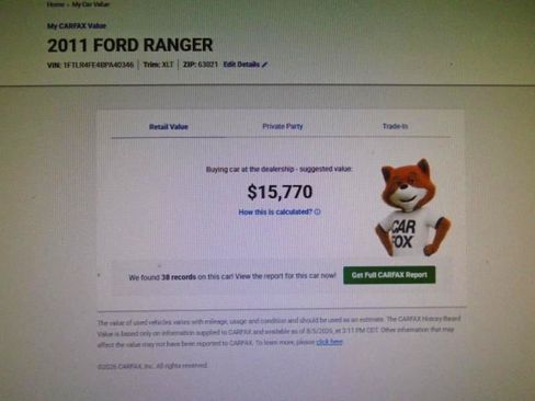 Used 2011 Ford Ranger XLT AWD/4WD image 10