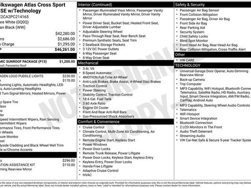 Certified 2023 Volkswagen Atlas Cross Sport SE w/ Panoramic Sunroof Package AWD/4WD image 34