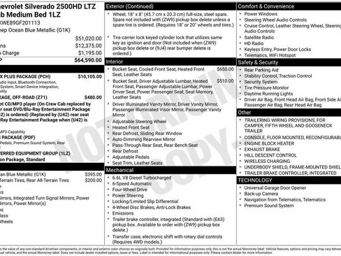 Used 2016 Chevrolet Silverado 2500 LTZ w/ Duramax Plus Package image 10