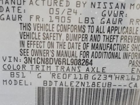 Used 2024 Nissan Versa S w/ Trunk Package FWD image 33