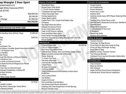 New 2026 Jeep Wrangler Sport AWD/4WD image 22