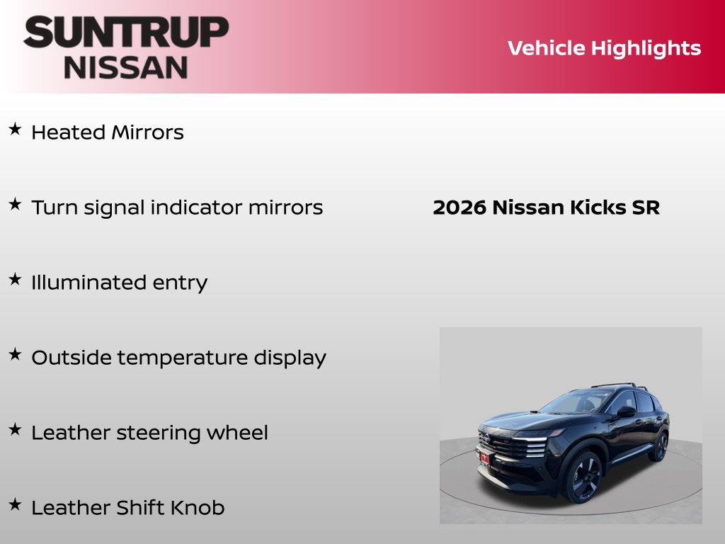 Certified 2026 Nissan Kicks SR w/ Cold Weather Package AWD/4WD image 40