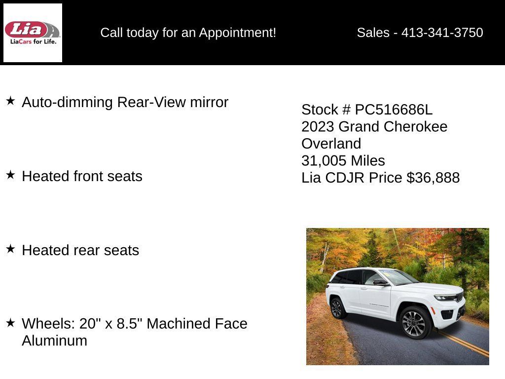 Certified 2023 Jeep Grand Cherokee Overland AWD/4WD image 11