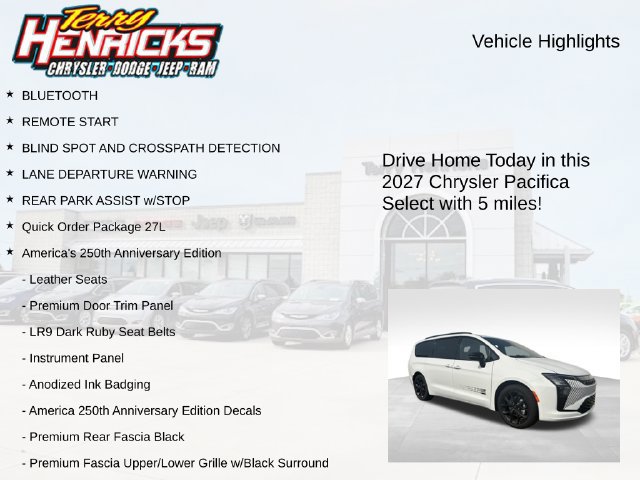 New 2027 Chrysler Pacifica Select FWD image 4