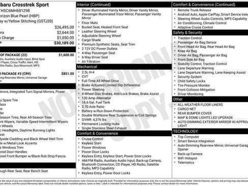 Certified 2021 Subaru Crosstrek 2.5i Sport w/ Moonroof Package AWD/4WD image 26