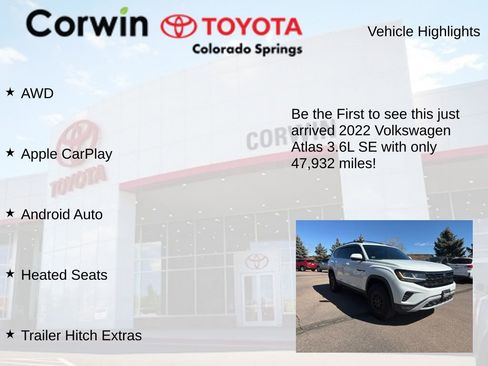Used 2022 Volkswagen Atlas SE image 4