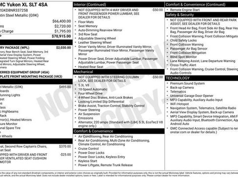 Used 2022 GMC Yukon XL SLT w/ SLT Luxury Package AWD/4WD image 43