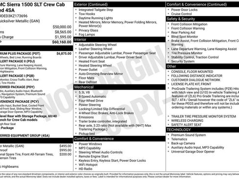 Used 2019 GMC Sierra 1500 SLT w/ SLT Premium Plus Package AWD/4WD image 1
