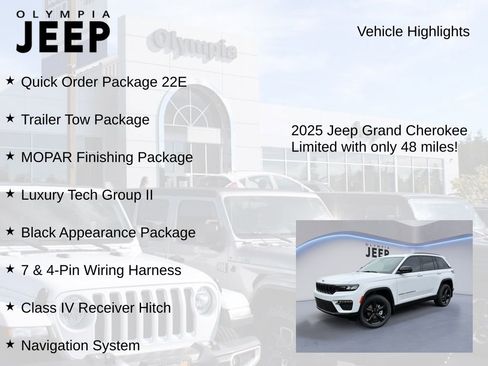 New 2025 Jeep Grand Cherokee Limited w/ Luxury Tech Group II image 7