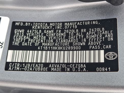Used 2019 Toyota Camry SE FWD image 27