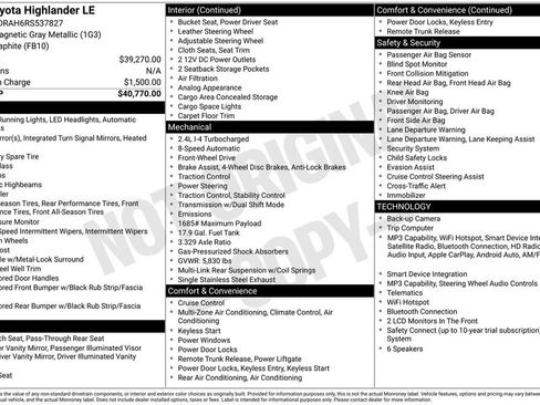Used 2024 Toyota Highlander LE FWD image 5