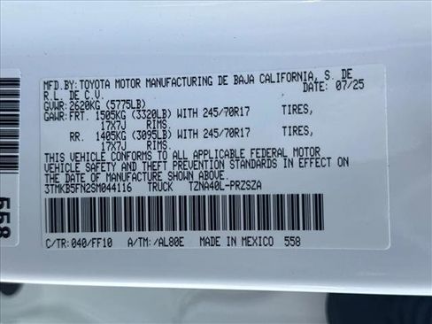 New 2025 Toyota Tacoma SR5 image 18