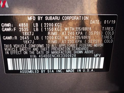 Used 2019 Subaru Outback 3.6R Limited image 39