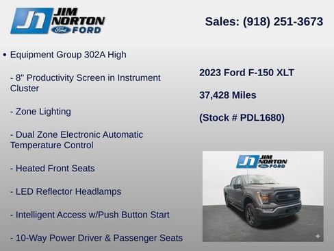 Used 2023 Ford F150 XLT w/ Equipment Group 302A High AWD/4WD image 14