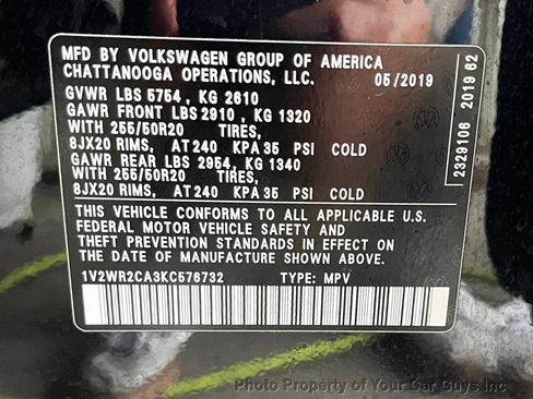 Used 2019 Volkswagen Atlas SE FWD image 14