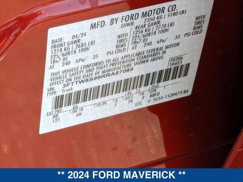 New 2024 Ford Maverick Lariat image 32