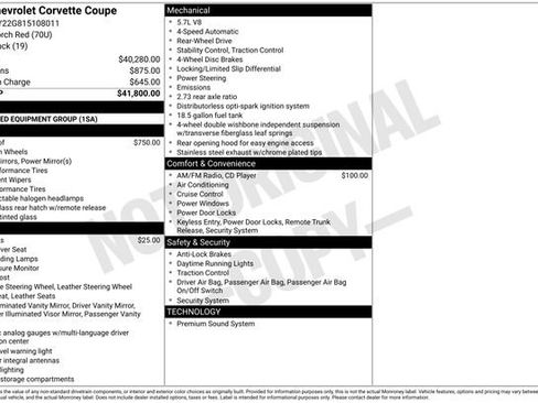 Used 2001 Chevrolet Corvette Coupe RWD image 29