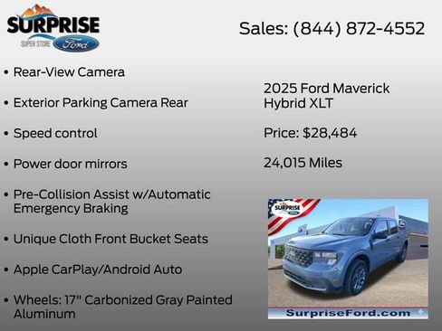 Certified 2025 Ford Maverick XLT FWD image 16