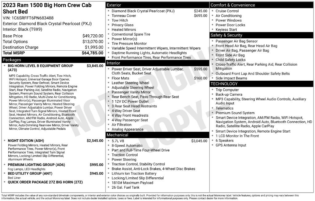 Used 2023 RAM 1500 Big Horn AWD/4WD image 2