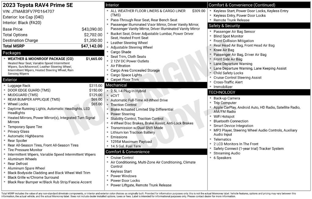 Used 2023 Toyota RAV4 SE w/ Weather & Moonroof Package AWD/4WD image 4
