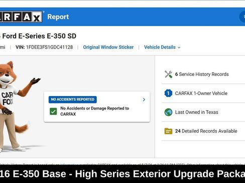 Used 2016 Ford E-350 and Econoline 350 Super Duty w/ Shuttle Bus Prep Package RWD image 11