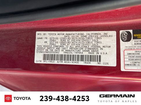 Used 2005 Toyota Tacoma 2WD Regular Cab image 19